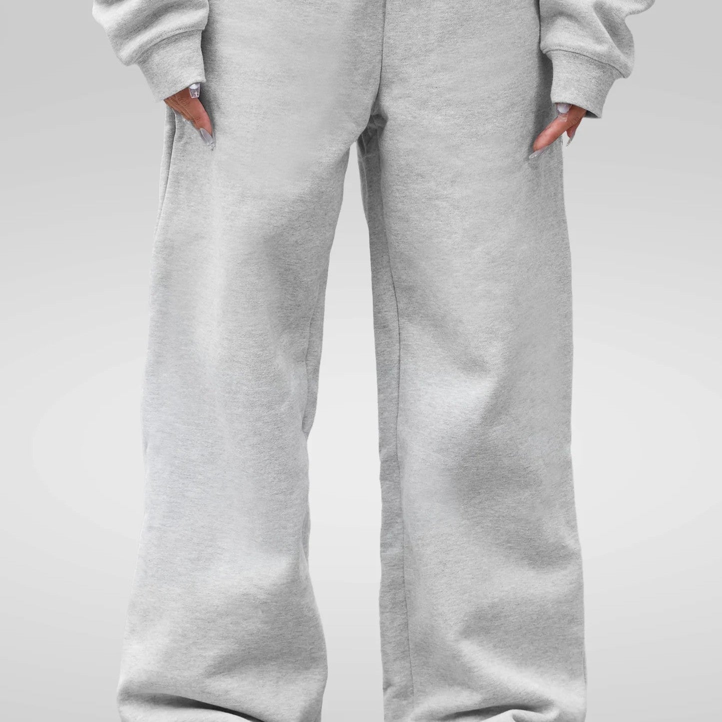 Heather grey sweatshirt and sweatpants