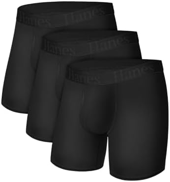 Black bamboo-viscose boxer brief shown from the front