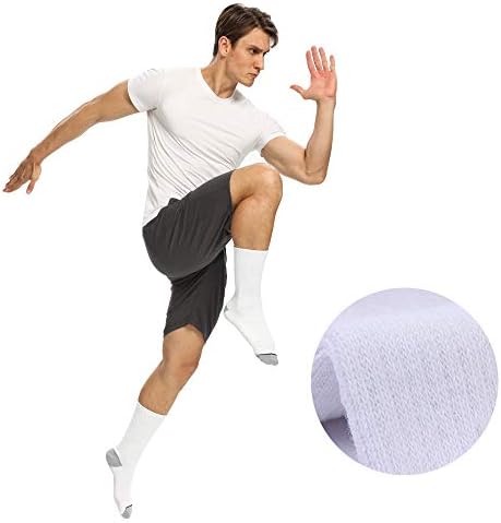Reinforced heel and toe construction on the crew sock