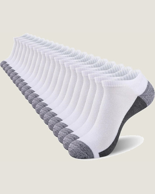 Men Athletic Ankle Socks 12 Pack Low Cut Short Cushion Casual Sock（12 Pairs）