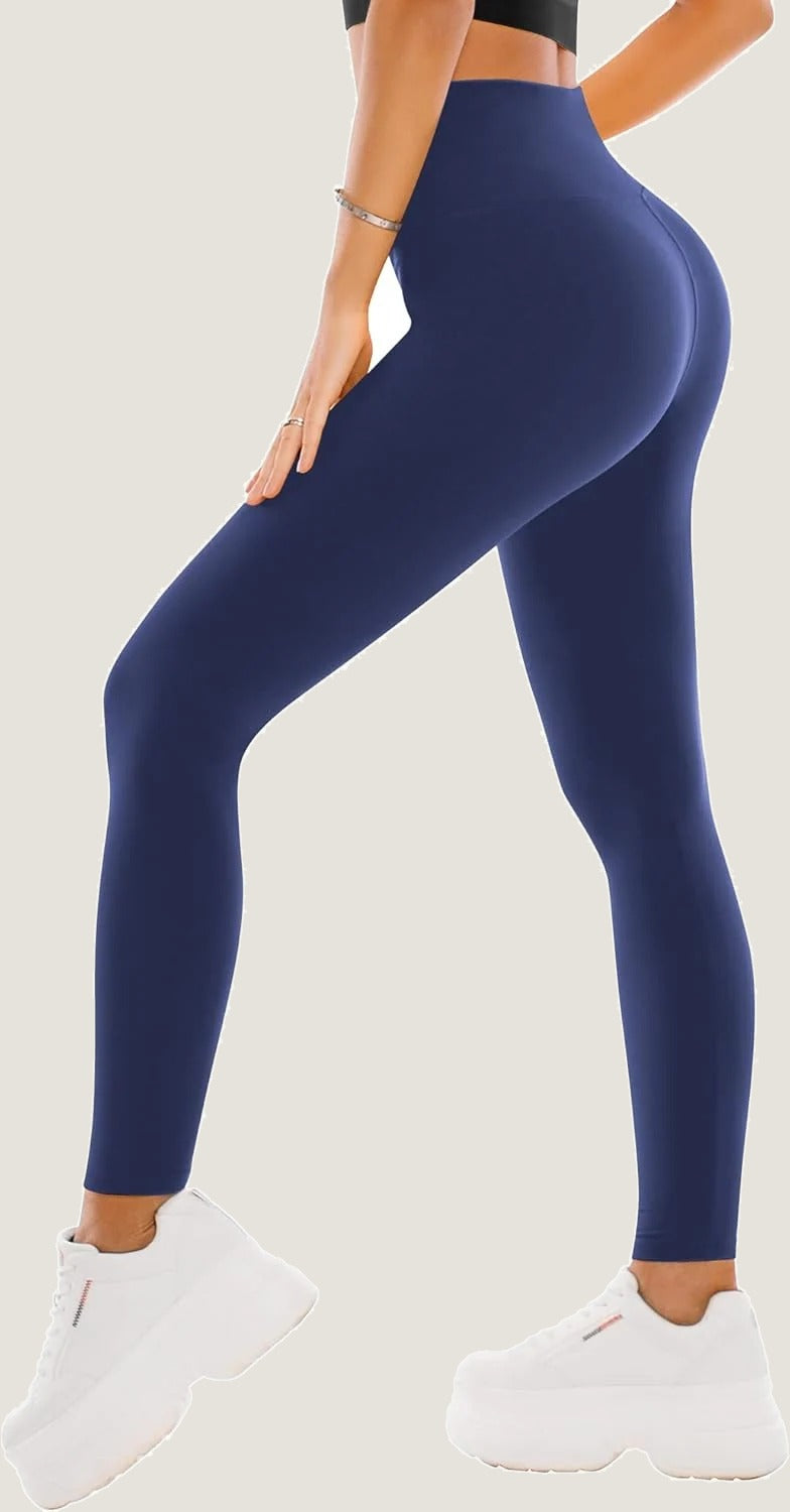 High-Waist Leggings — Navy