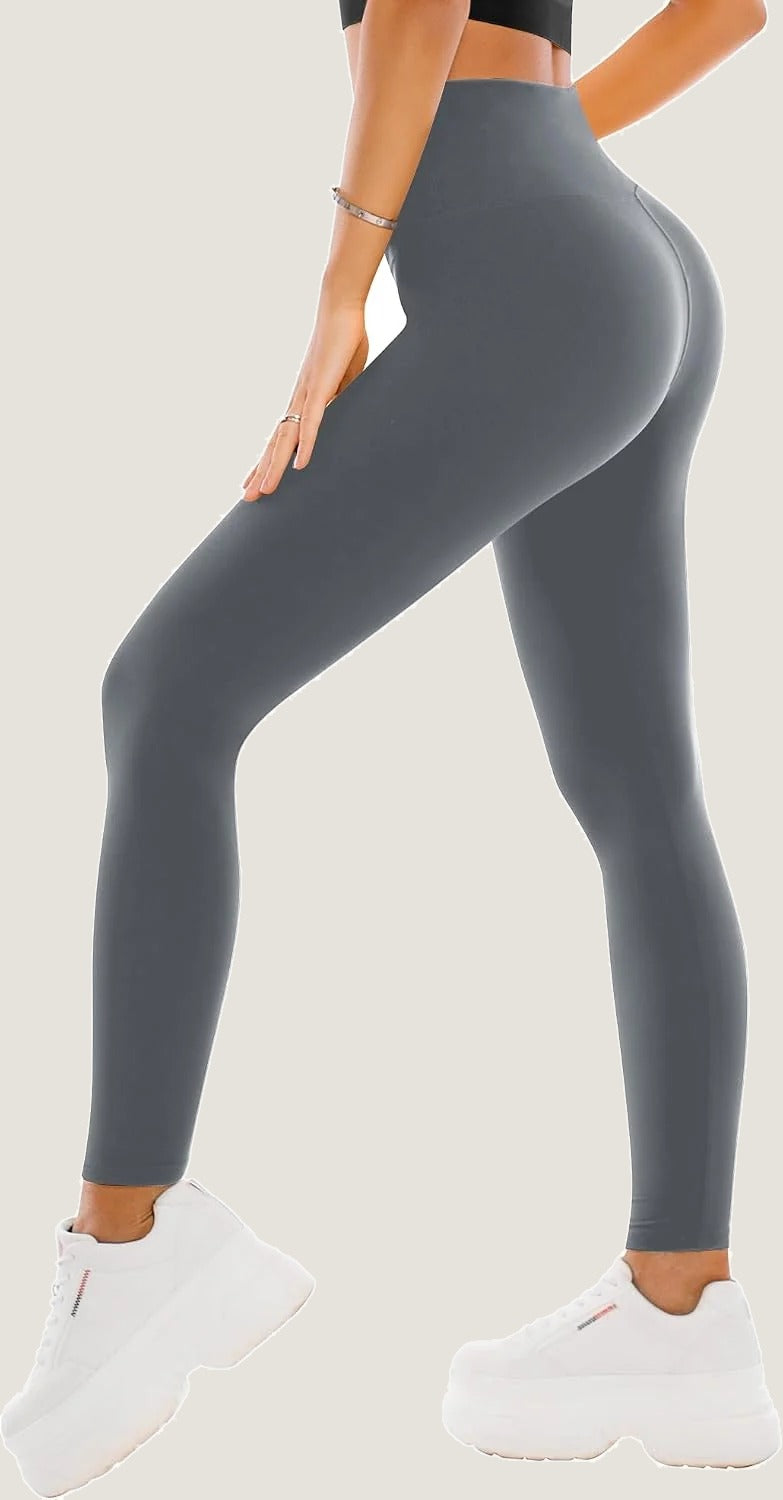 High-Waist Leggings — Grey