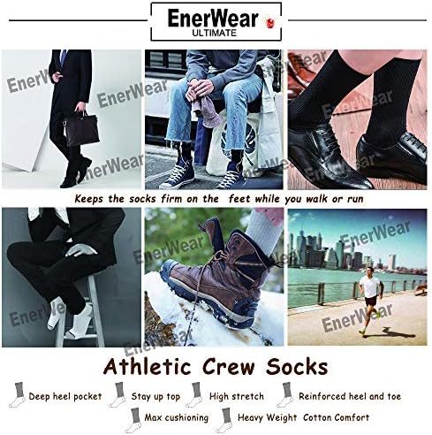 Ribbed leg of the crew sock shown at mid-calf height