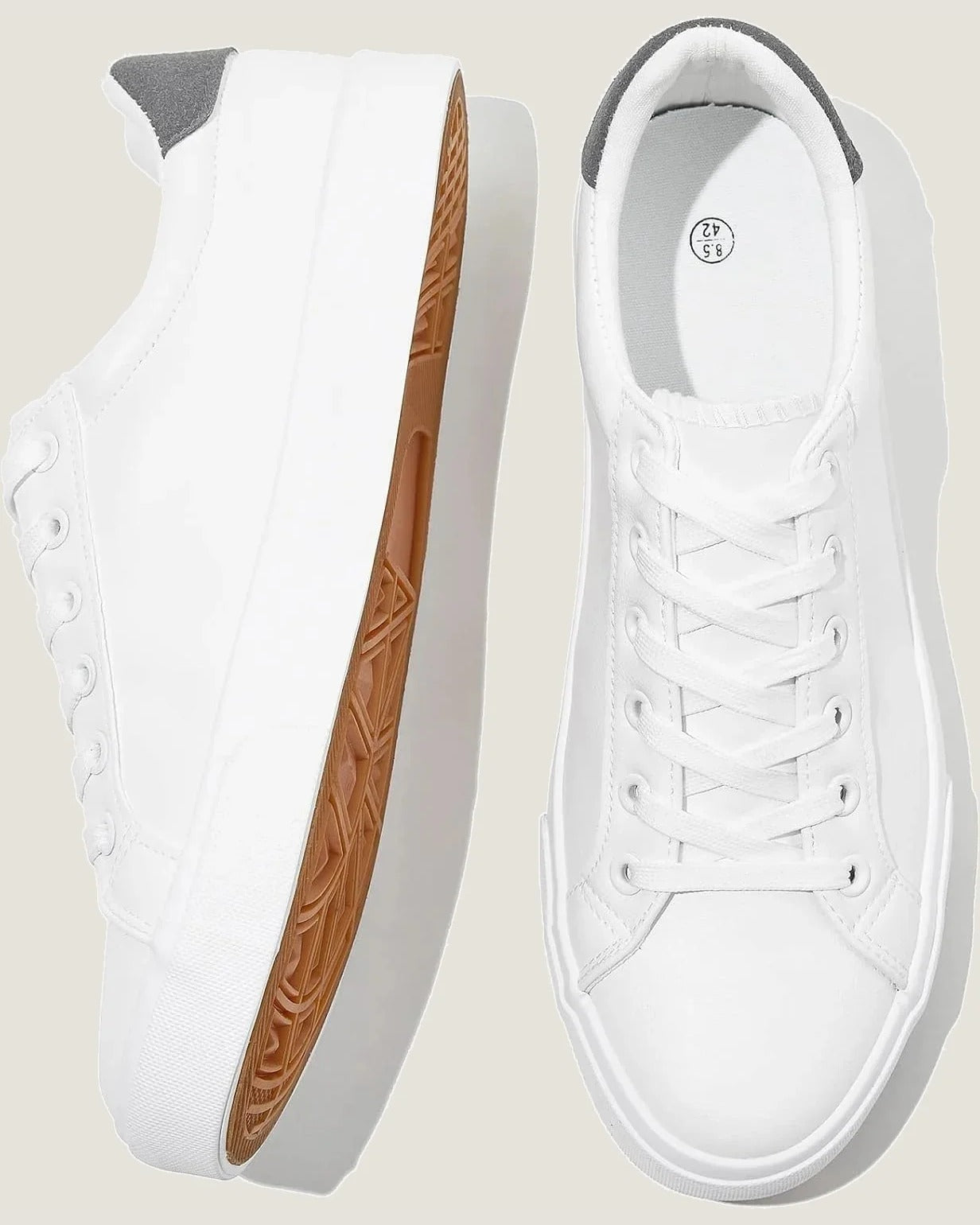 White Court Sneakers — side profile