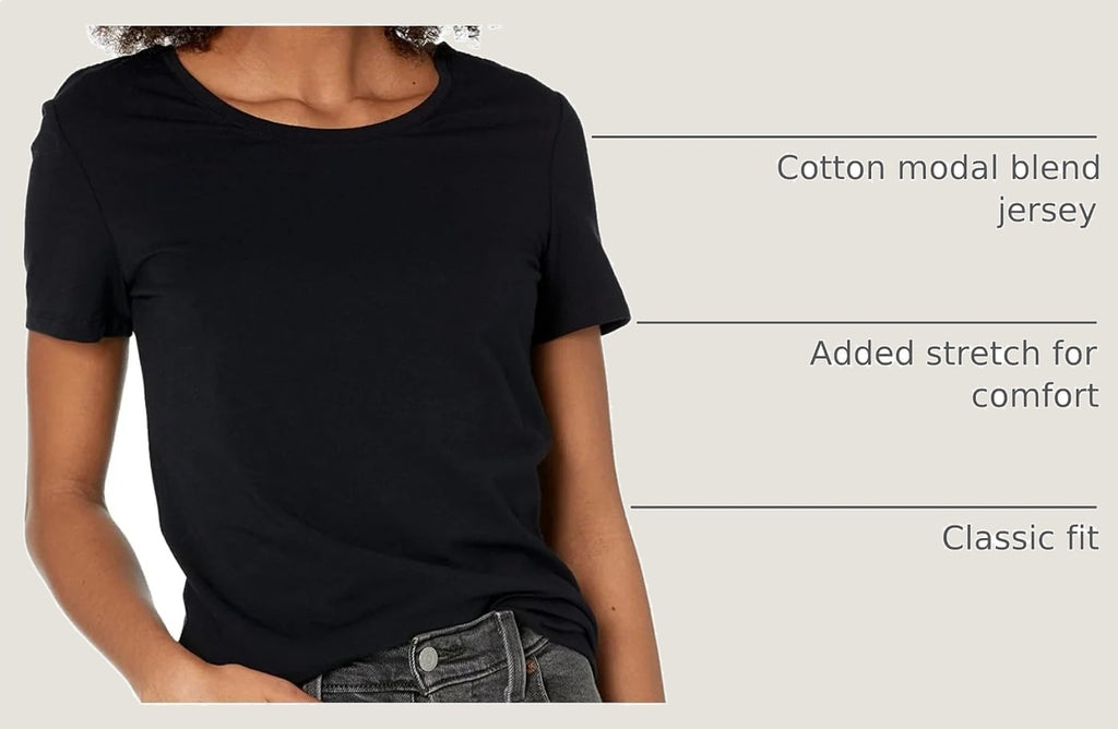 Women'S Regular-Fit Short-Sleeve Crewneck T-Shirt, Multipacks