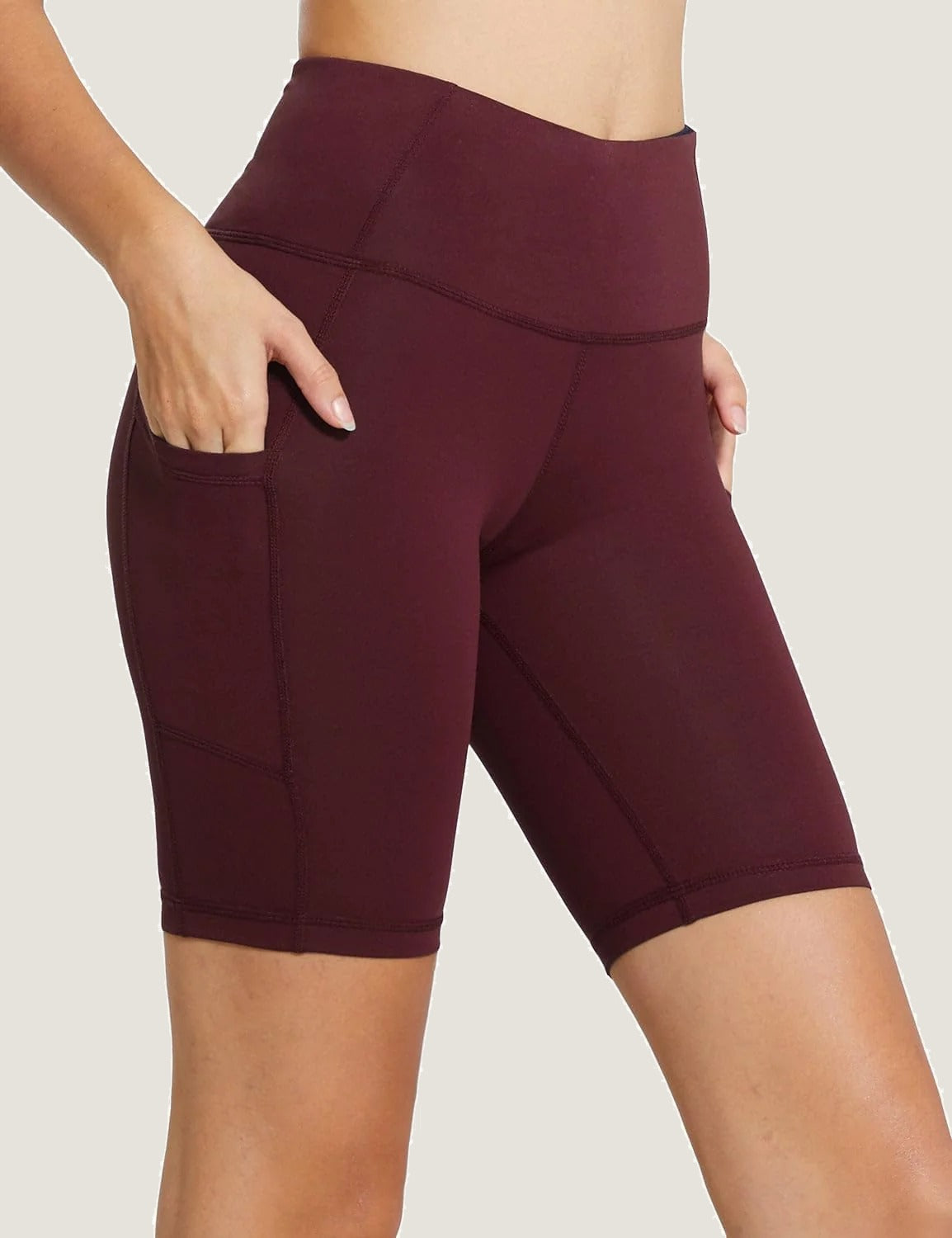 Biker Shorts — Wine Red