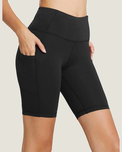 Women'S High Waist Biker Shorts with 3 Pockets