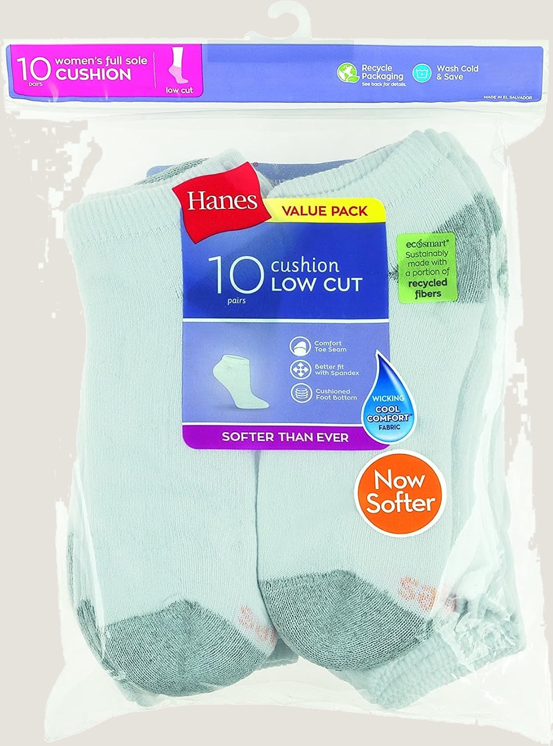 Women'S Cushioned Athletic Ankle Socks (10-Pack)