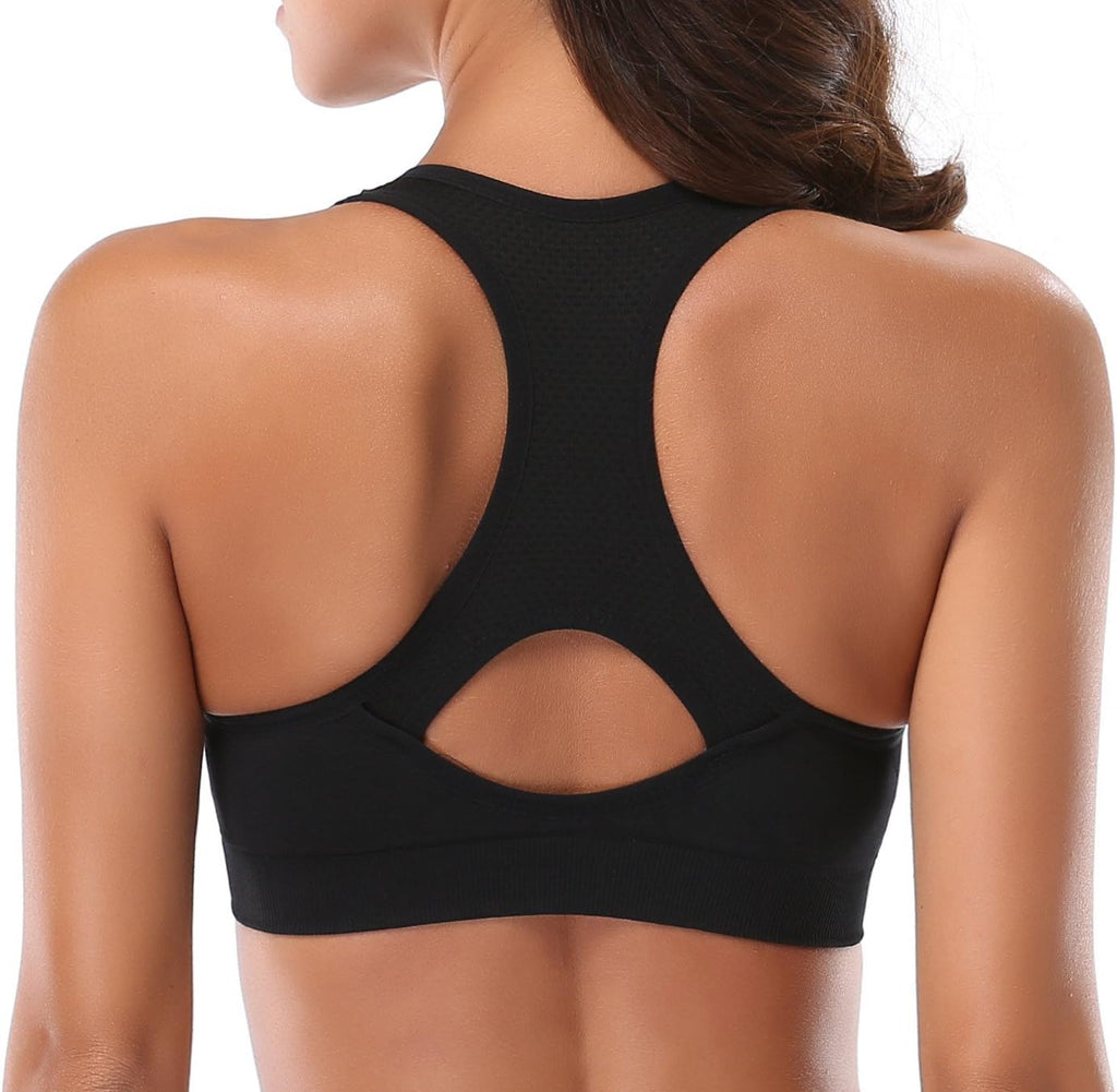 Women Racerback Sports Bras - High Impact Workout Gym Activewear Bra