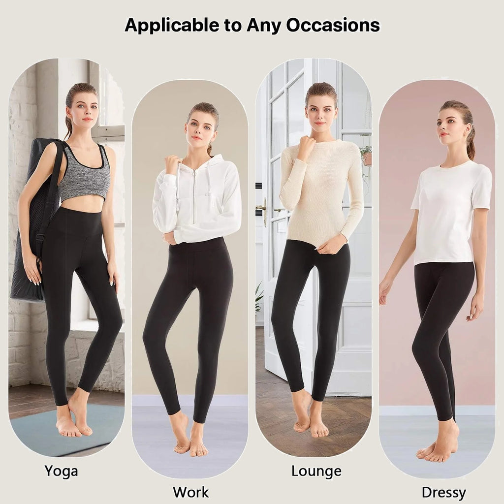 High Waisted Leggings for Women - Full Length Capri Buttery Soft Yoga Pants for Workout Athletic