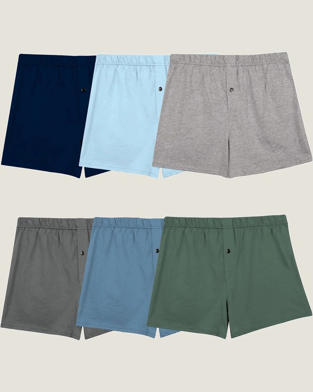 Mens Tag-Free Knit Boxer Shorts, Relaxed Fit, Moisture Wicking, Assorted Color Multipacks