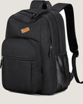 Classical Basic Womens Travel Backpack for College Men Water Resistant Bookbag (Black)