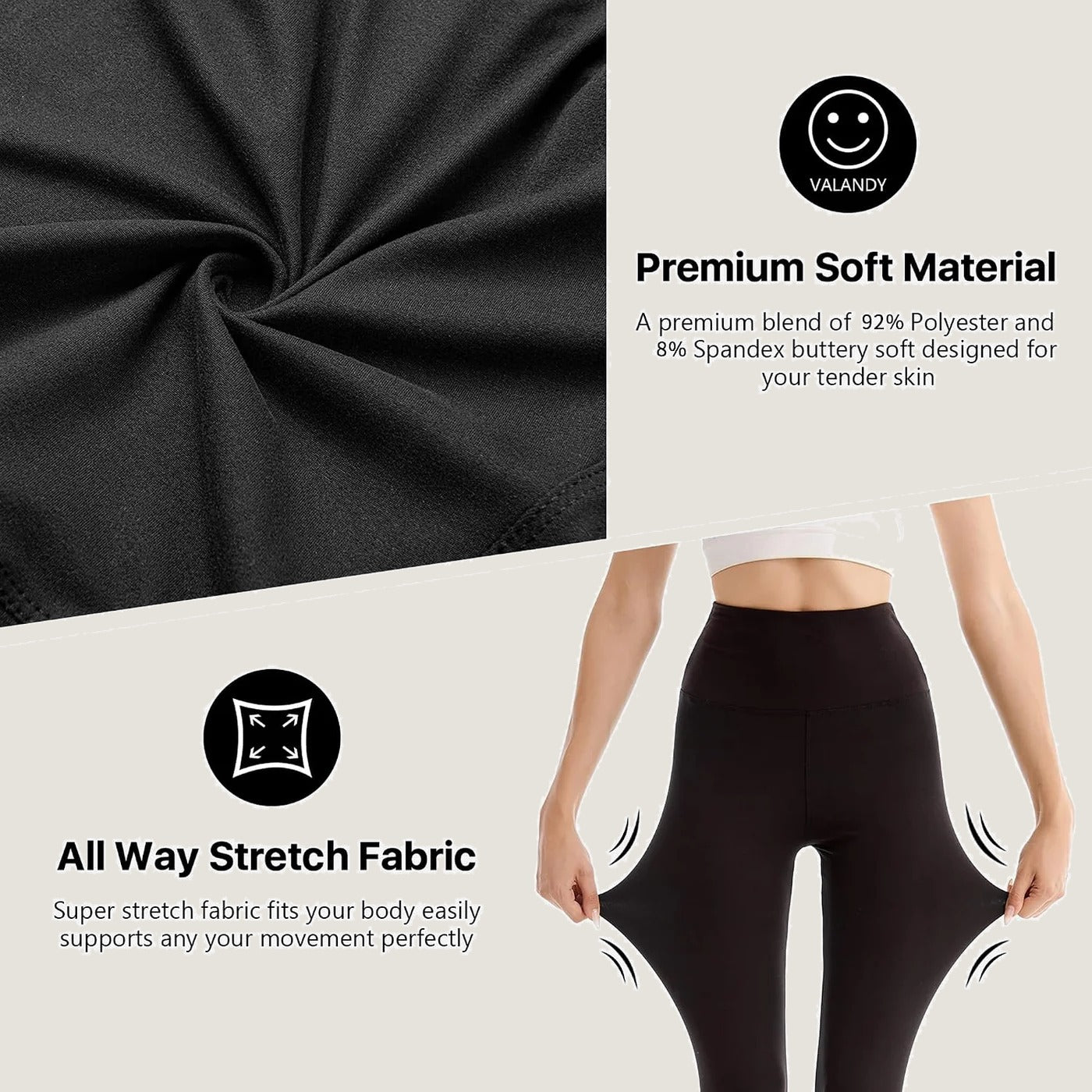 High Waisted Leggings for Women - Full Length Capri Buttery Soft Yoga Pants for Workout Athletic