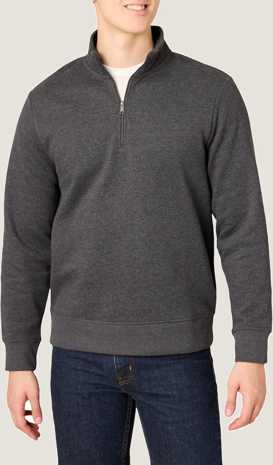 Quarter-Zip Fleece — Charcoal