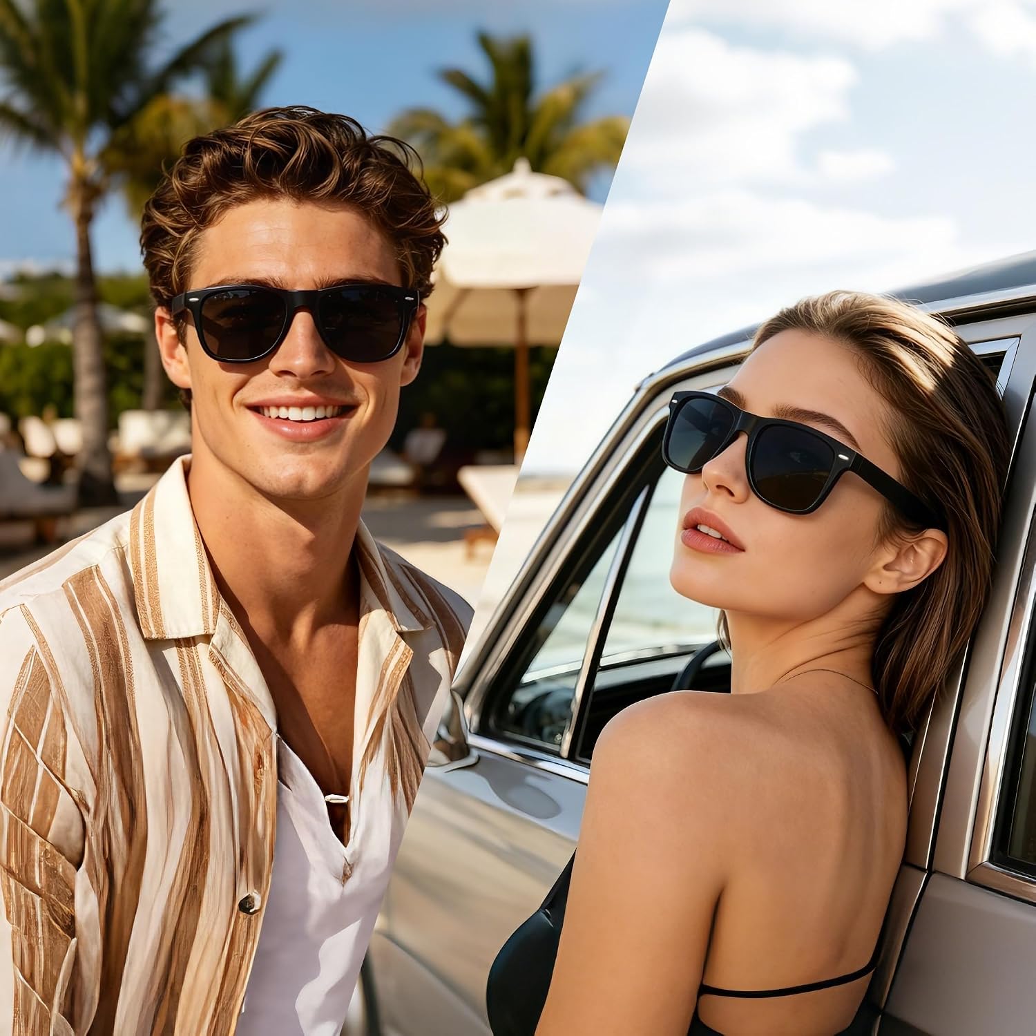 Square Sunglasses Polarized UV400 Designer Sun Glasses Men Women