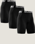Neleus compression shorts 3-pack in black
