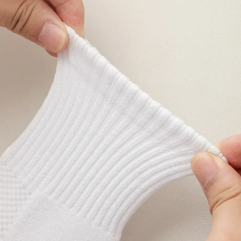 Cushioned crew socks with towel-terry sole, 10 pairs