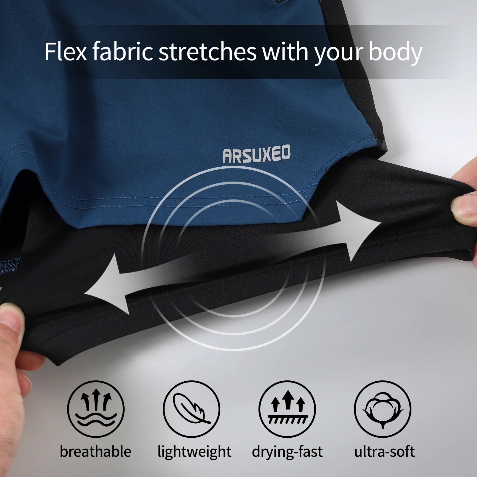 2-in-1 gym shorts side view with pocket