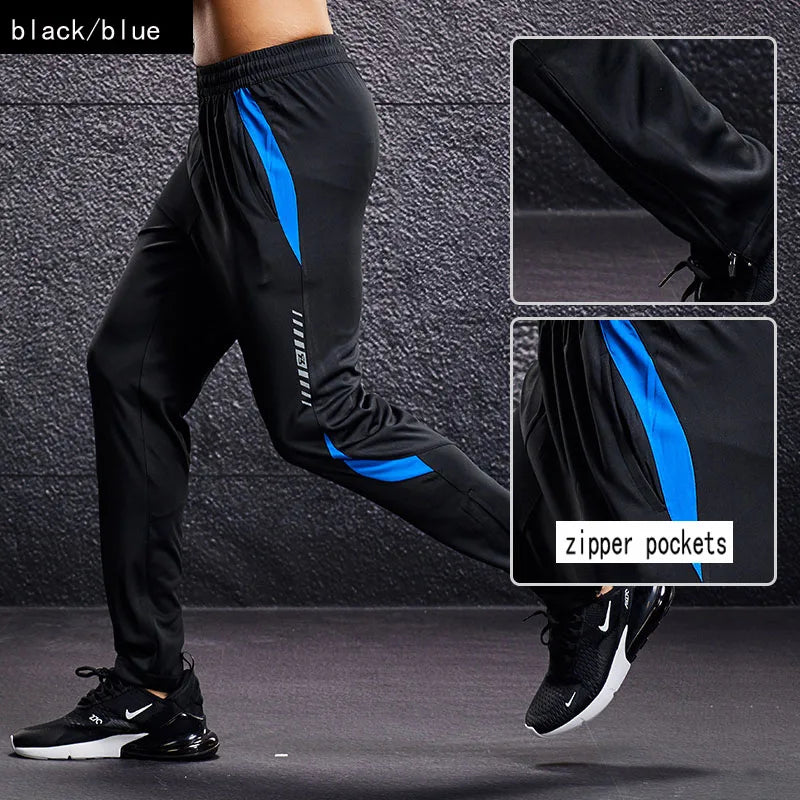 Tapered training pants side view showing taper and cuff