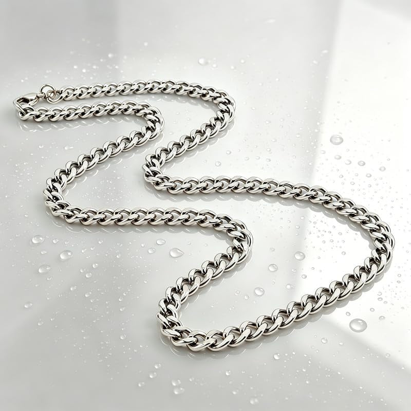 Stainless Steel Cuban Link Chain Necklaces Jewelry for Men