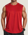 COOFANDY quick-dry training tank in red, front view