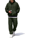 Fleece Set in olive, matching hoodie and jogger